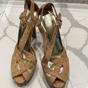 Gently worn cork Stuart Weitzman platforms